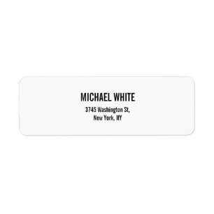 Moderne tendance Blanc simple simple sobre élégant