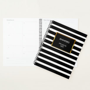 Moderne tendance noir rayures blanches professionn