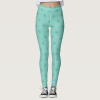 Moderne tendance Pastel Blues Polka Dot Leggings