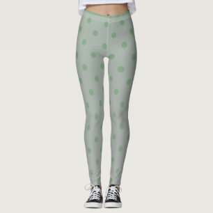 Moderne tendance Pastel Green Polka Dot Leggings