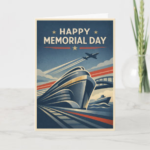 Moderne Transportation Tribute Memorial Day  Card
