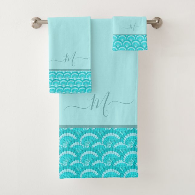 Moderne Tropical Turquoise Turquoise Aqua Blue Sea (En situation)