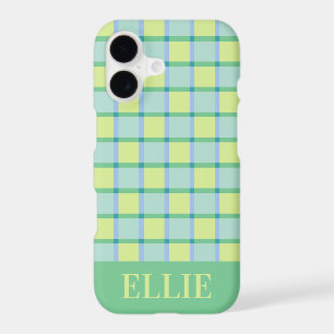 Moderne Vérificateur Bleu Vert Citron Personnalisé