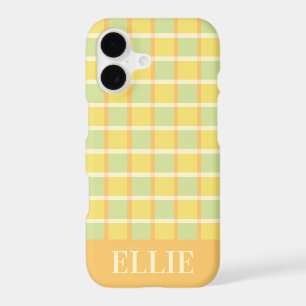 Moderne Vérifié Vert Jaune Orange Personnalisé