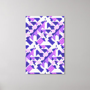 Moderne Violet Prisme Abstrait Toile géométrique A