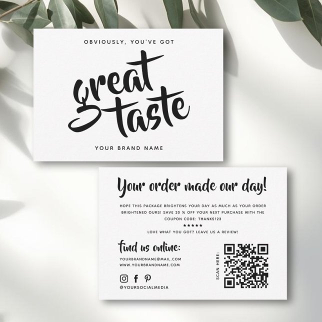 Moderne vous avez un excellent goût qr code merci (Créateur téléchargé)