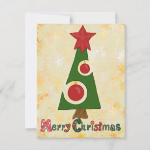 Moderner Weihnachtsbaum Holiday Card