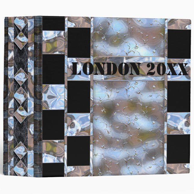 Modernes Beautiful Monogram Binder (Front/Spine)