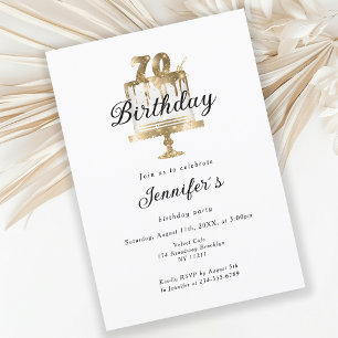 Modernes, elegantes 70. Einladung zum Geburtstag Invitation