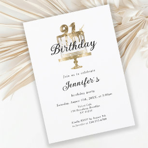 Modernes, elegantes 91. Einladung zum Geburtstag Invitation