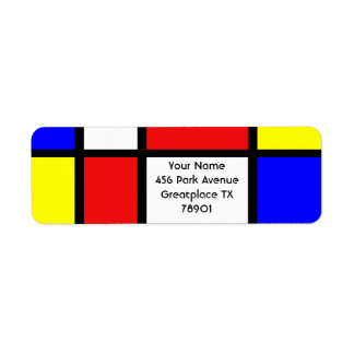 Modernism Red Blue Yellow White Abstract Primary