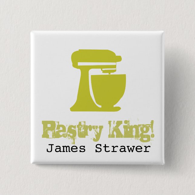Modernist Cuisine Baking Pastry Chef  King 2 Inch Square Button (Front)