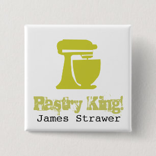 Modernist Cuisine Baking Pastry Chef  King 2 Inch Square Button