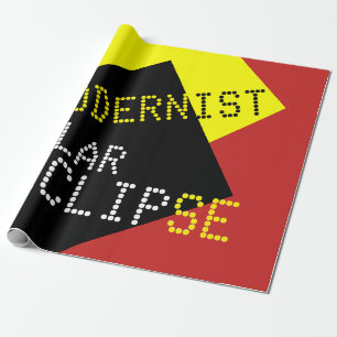Modernist Solar Eclipse Funny customizable Wrapping Paper