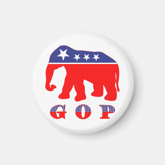 Modernized GOP Elephant Magnet (Front)