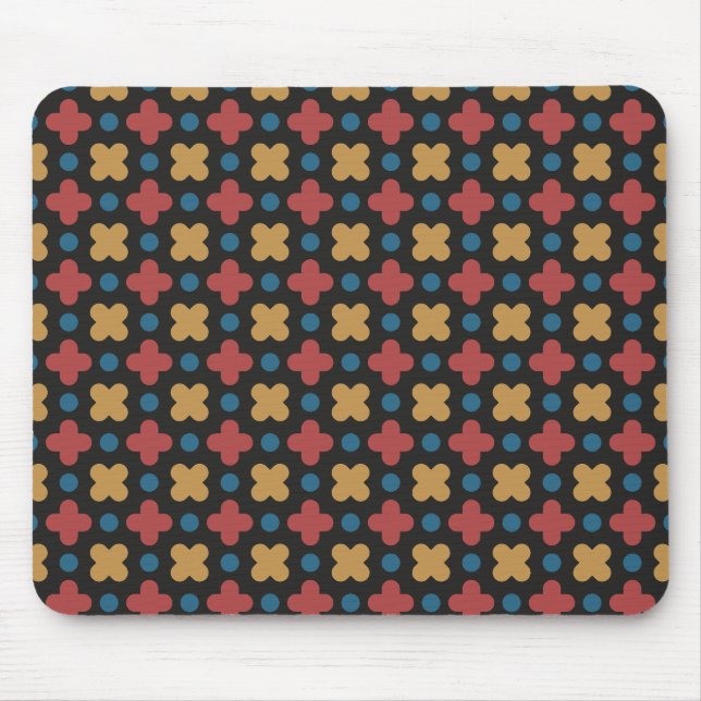 Modernized Retro Geometric Pattern for Mousepad (Front)