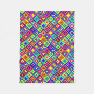 ModernRetro Squares Fleece Blanket