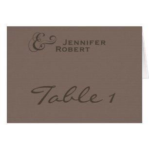 ModernTweed in Charcoal Table Number card