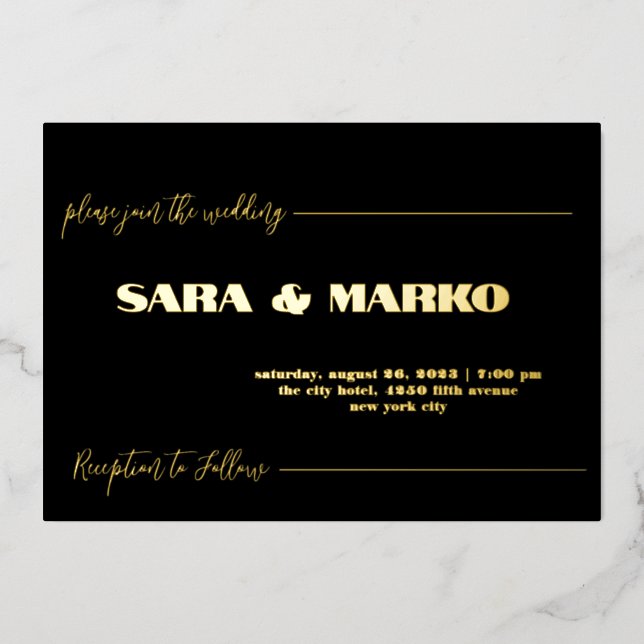ModernTypography | Minimalist Wedding  (Front)