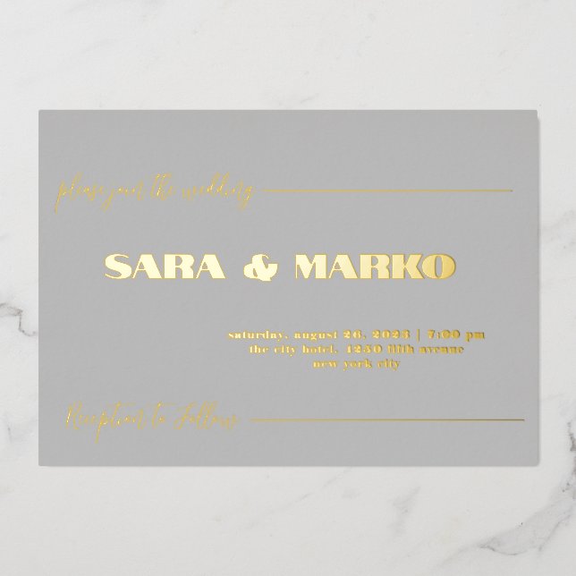ModernTypography | Minimalist Wedding  (Front)