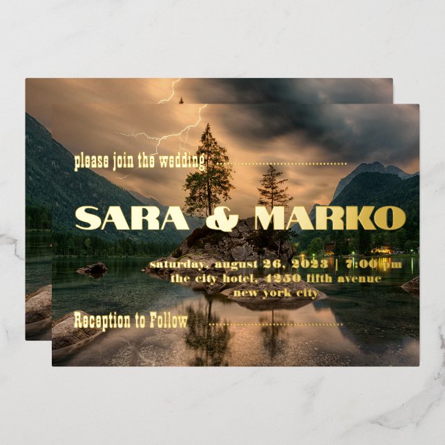 ModernTypography | Mountains Lake (Front/Back)