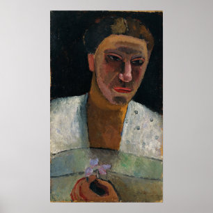 Modersohn-Becker - Lee Hoetger With Flower 1906 Poster