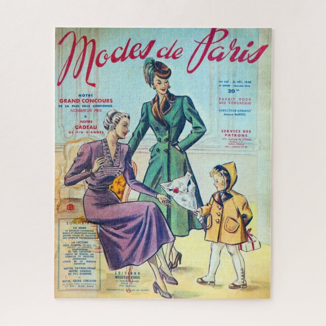 Modes De Paris. Jigsaw Puzzle (Vertical)