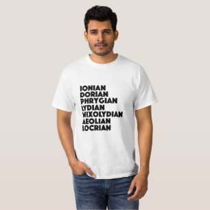 Modes T Shirt Design For Guitarists Guitar Players