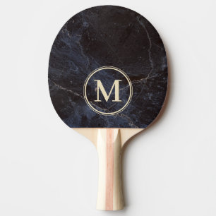 Modest Dark Stone Monogram Ping Pong Paddle