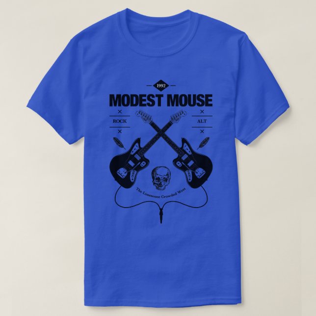 Modest Mouse Guitar Vintage Logo T-Shirt (Design Front)