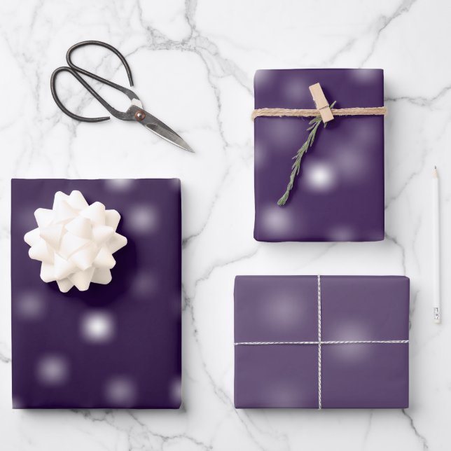 Modest White Playful Random Fading Away Points Wrapping Paper Sheet (Front)