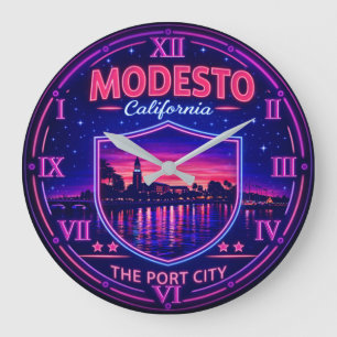 Modesto California Riverfront Large Clock