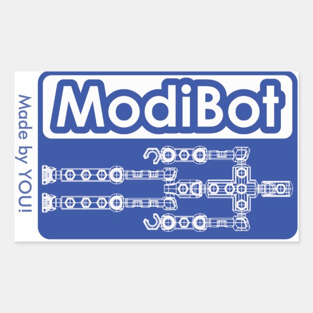 ModiBot 'Build your own' Action figure Stickers (Front)