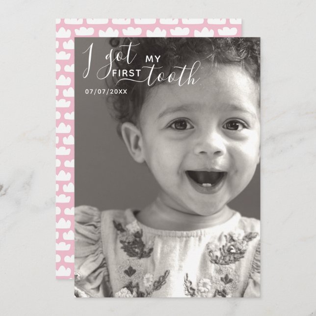 Modifiable J'ai reçu ma première carte pour dents (Devant / Derrière)