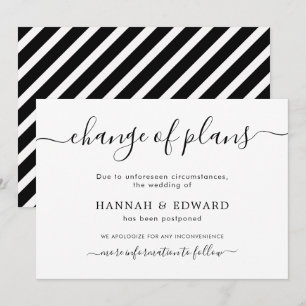 Modification des plans   Faire-part Mariage report