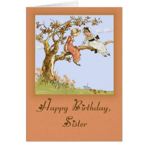 Modified Kate Greenaway Girls in Apple Tree