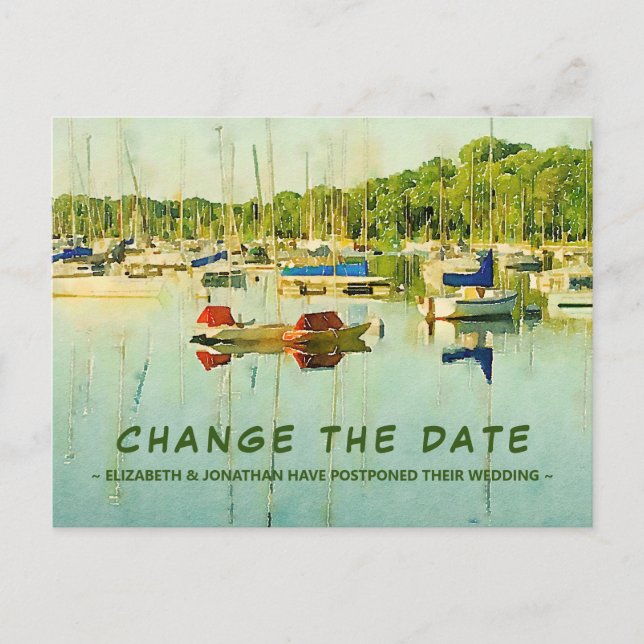 Modifier la date Bateaux à voile sur la carte post (Devant)