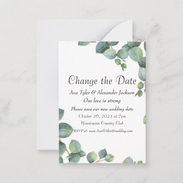Modifier le faire-part de mariage de date (Devant)