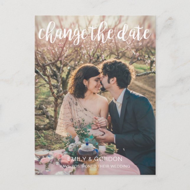 Modifier le Faire-part Mariage de date reportée (Devant)
