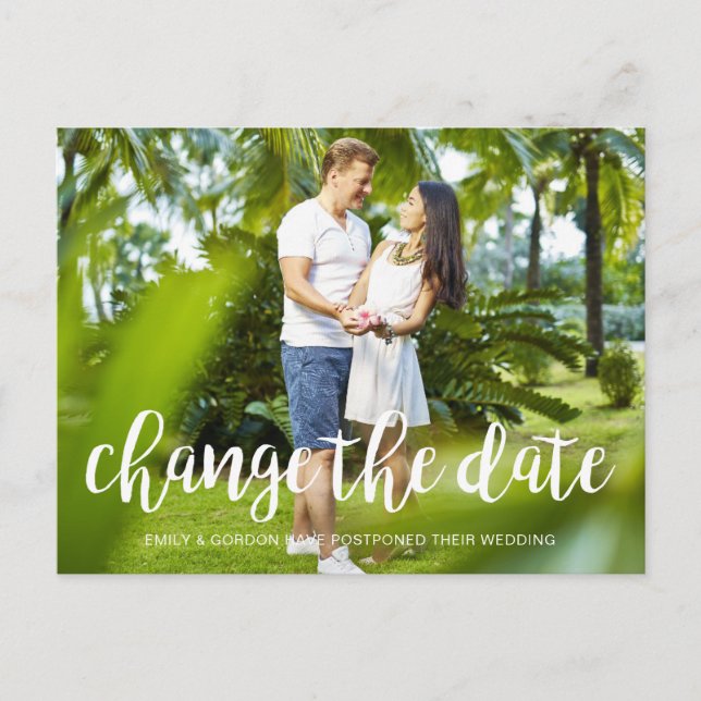 Modifier le Faire-part Mariage de date reportée (Devant)