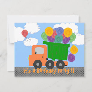 Modifier le Invitation d'anniversaire du camion d'