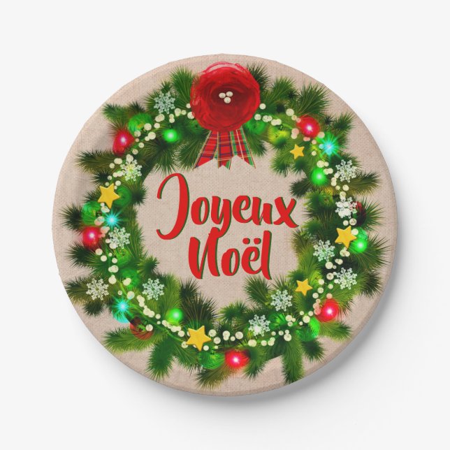 Modifier le texte Assiette joyeux Noël 7" (Devant)