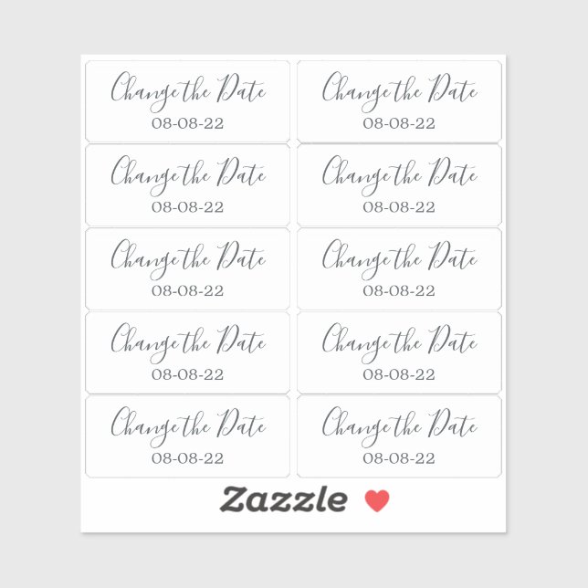 Modifier les étiquettes de mariage de date 0,8 po  (Feuille)