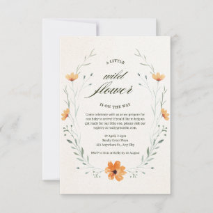 Modifier Une Petite Invitation Baby shower Fleur s