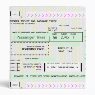 Modify this Airline Boarding Pass Binder