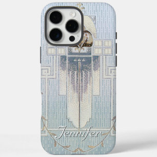 Modify this Art Nouveau Geometric Floral Design iPhone 16 Pro Max Case