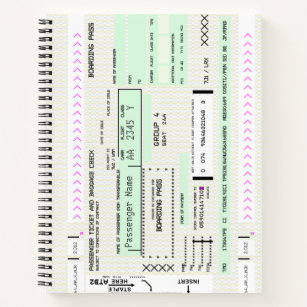 Modify this Aviation Airline Boarding Pass Notebook