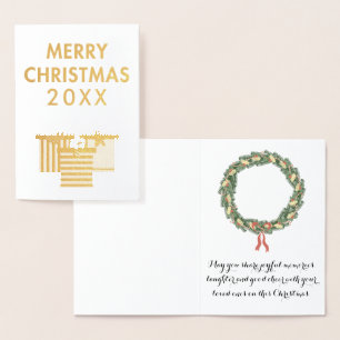 Modify this Gold Foil Merry Christmas Gift Boxes Card