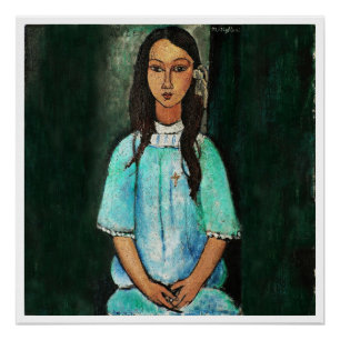Modigliani Alice Vintage Fine Art Painting Poster