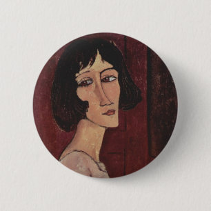 Modigliani Amedeo Portrait 2 Inch Round Button
